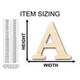 thumbnail image 2 of Unfinished Wood Bold Alpha Shape - Craft - up to 46" DIY 10" / 3/4", 2 of 3
