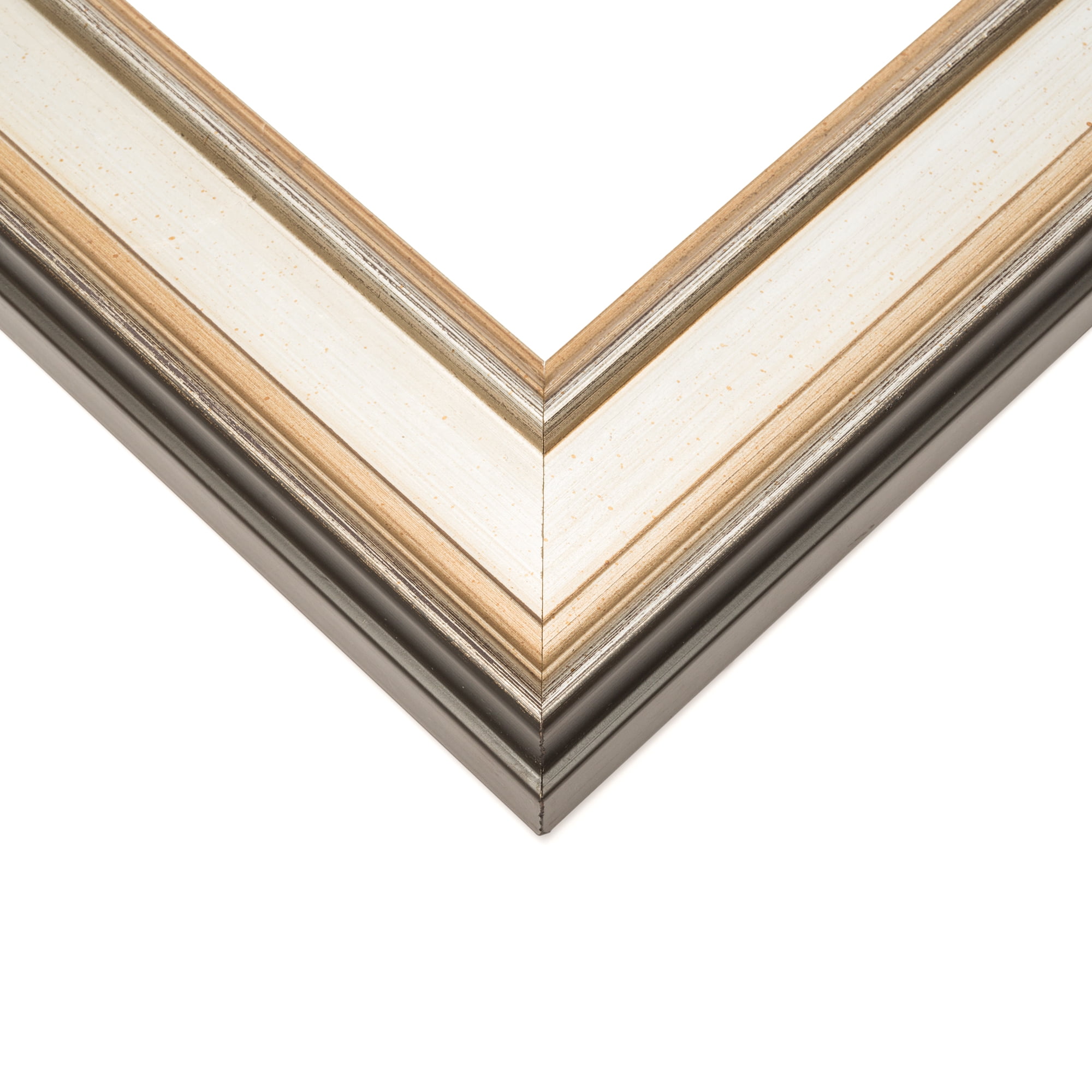 18x24 Frame Gold Silver Plein Aire 2" Inch Wide Moulding Solid Wood Picture Frame | Modena