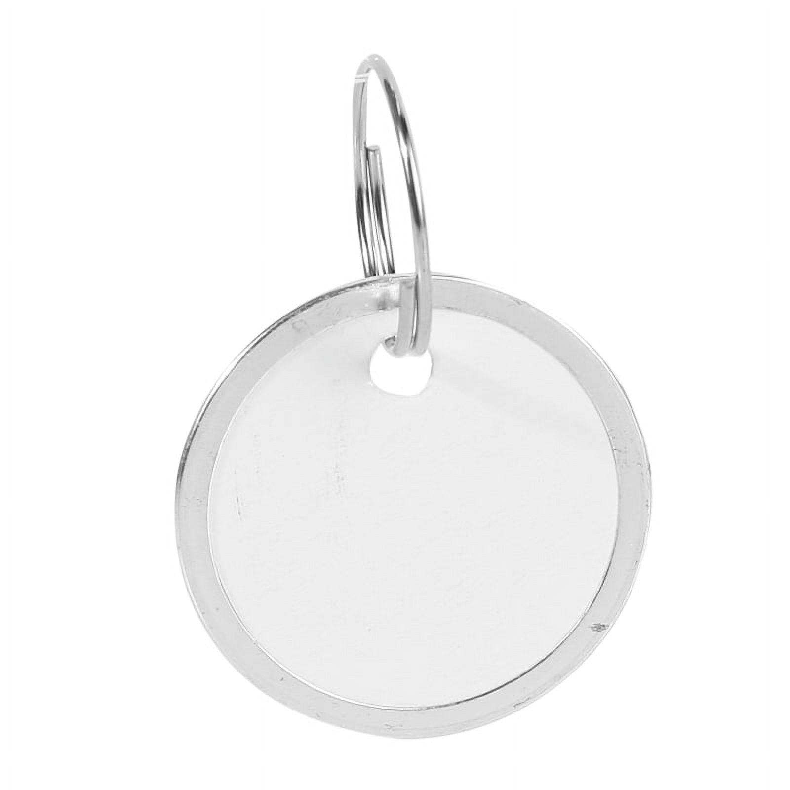 Metal Rim Tags Key Tags Round Paper Tags with Metal Rings White Label for Car Keys and Door Keys (300)