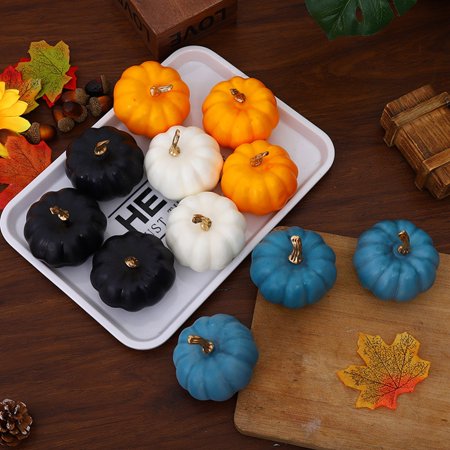 ZTTD 1Pcs Fall Pumpkins Decor, Fake Pumpkins Artificial Pumpkin, Fall Harvest Centerpieces for Tables Thanksgiving Halloween Decorations
