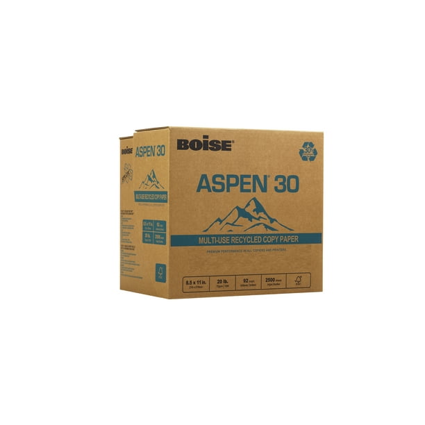 BOISE ASPEN 30 Recycled MultiUse Copy Paper, 8.5" x 11" Letter, SPLOX