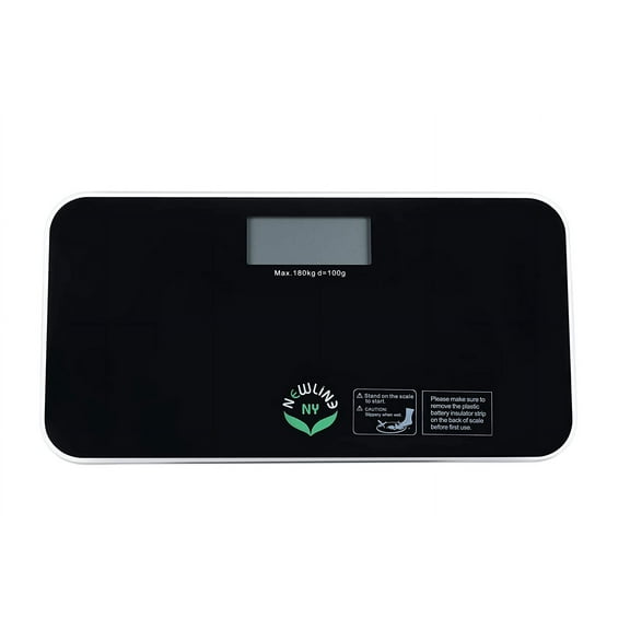 NewlineNY SBB0718M-NYBK Step-On Mini Travel Bathroom Scale, Cool Black