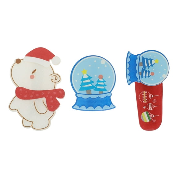 Unique Bargains 1 Set Christmas Hair Clips Crystal Ball Hairdo Clip for Christmas 2.17"x1.57" Red Blue White