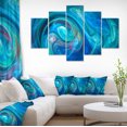 thumbnail image 3 of Designart 'Dark Blue Fractal Abstract Texture ' Contemporary Canvas Wall Art, 3 of 3