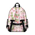 thumbnail image 3 of Strawberry and Bow Pink Pattern Cute School Backpack Bag for School with Padded Back and Adjustable Shoulder Straps 15.25"x11.5"x5.25", 3 of 5
