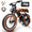 20"Black+Pump+Cable lock, variant on 1500W Peak Electric Bike for Adults, 30MPH Electric Bike, 20" Fat Tire E-Mountain Bikes, Dual Suspension Ebike, Removable 48V 15Ah Battery, 7-Speed, UL 2849