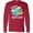 Red, variant on Inktastic Happy Earth Day Cute Smiling Planet Earth with Tree Long Sleeve T-Shirt