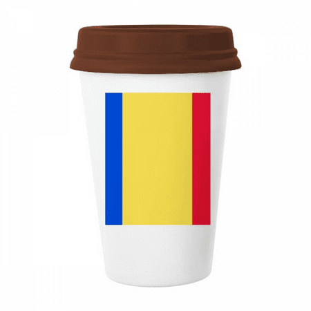 

Romania National Flag Europe Country Mug Coffee Drinking Glass Pottery Cerac Cup Lid