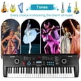 thumbnail image 4 of Teclado Piano Wfhdtx 61 teclas con altavoz y micrófono negro, 4 of 7