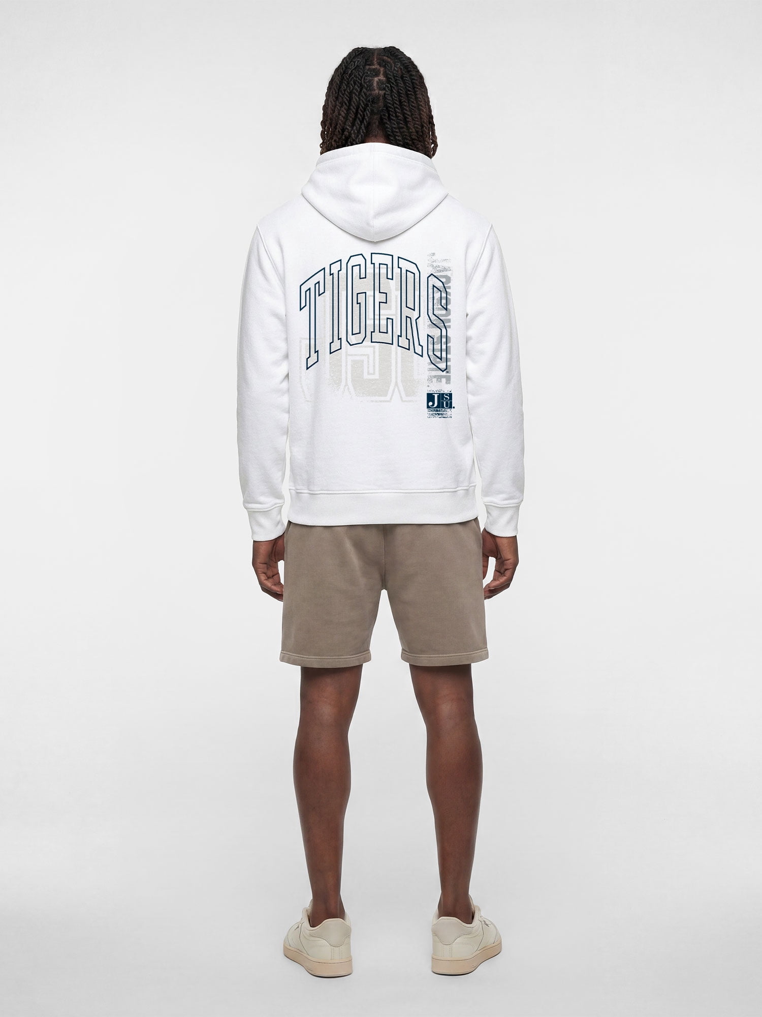 Jackson State Tigers Reebok Mens White Hooded Sweatshirt