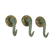Zeckos Bronze Cast Iron Octopus Tentacle Wall Hook (Set of 3)
