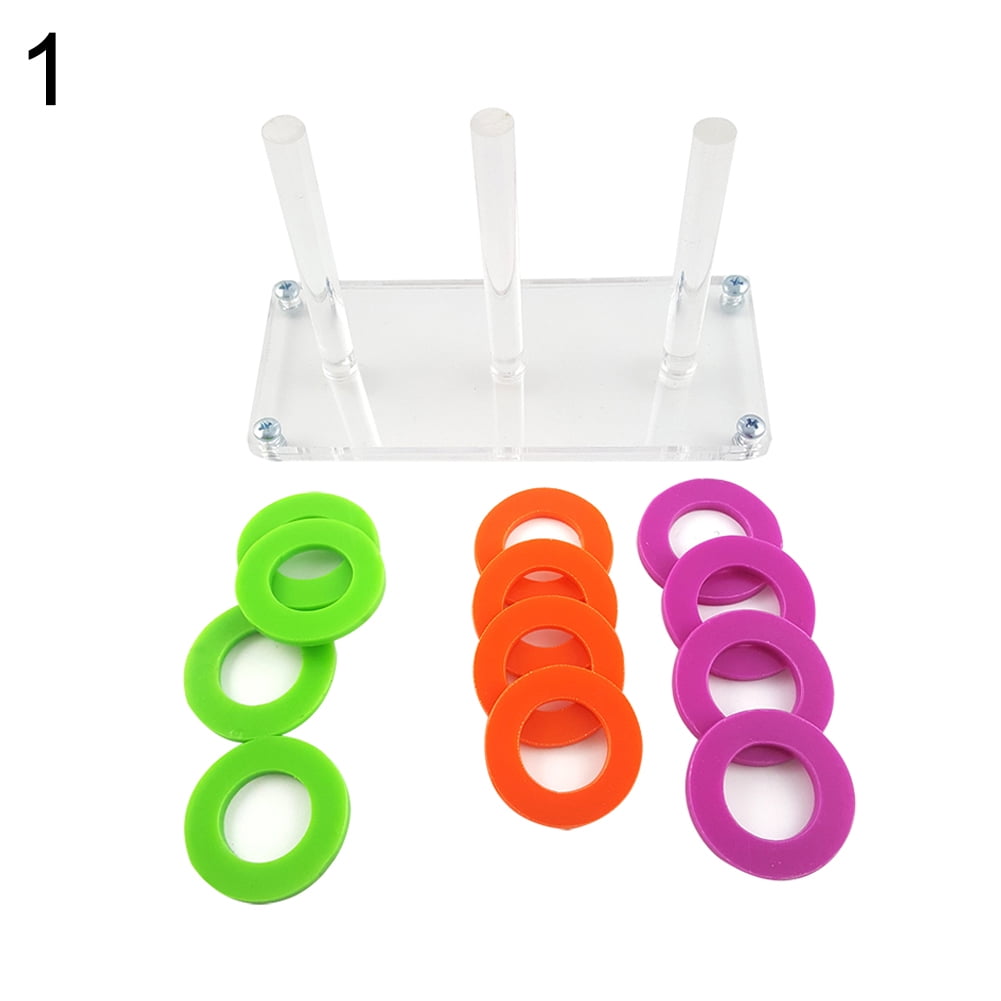 Lohuatrd Colorful Ring Circle Birds Pet Parrots Playing Separating Game Chewing Fun Toy