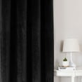 thumbnail image 4 of Fashnice Blackout Grommet Drapes Energy Efficient Velvet Window Curtain UV Protection Modern Curtains Panel Living Room Black W:52"x H:84", 4 of 8