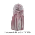 thumbnail image 2 of Velour Headwraps Assorted Colors Long Tail Pirate Hat Velour Headwraps Bright Windproof Single Layer Attractive Elasticity Comfortable Hair Bonnet Pink, 2 of 4