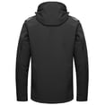 thumbnail image 4 of Little Donkey Andy Men's Warm Winter Softshell Jacket Windproof Mountain Ski Snow Coat with Removable Hood Black XXL, 4 of 7