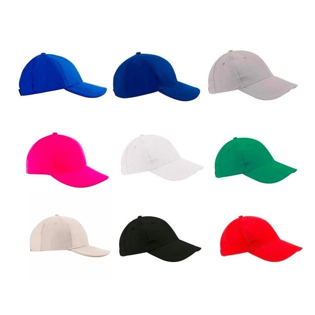 Paquete 200 piezas Gorra de algodón estilo sandwich velcro rosa Unitalla