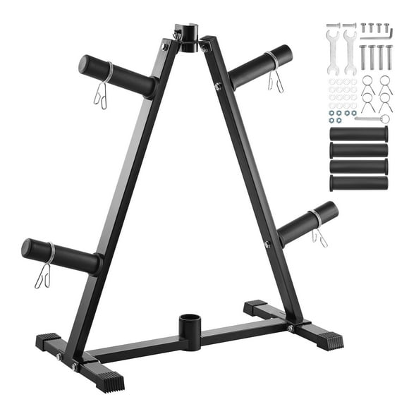 VEVOR Estante para discos de pesas, soporte para discos de pesas, soporte para almacenar pesas de 2 pulgadas para gimnasio en casa