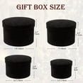 thumbnail image 3 of Round Gift Boxes with Lids Velvet Nesting Black Gifts Box for Presents Set of 4, 3 of 6
