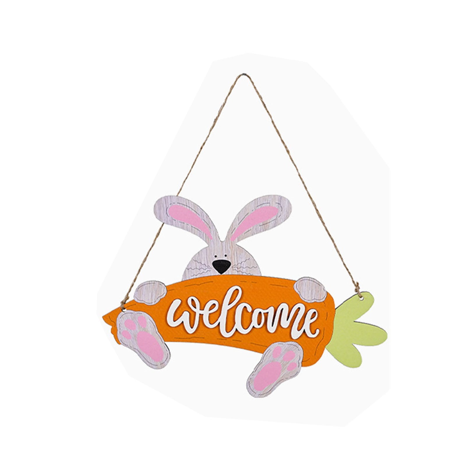 Details about   Easter Hanging Tags Ornament Bunny Plaque w/ Rope Party Door Home Decoration 