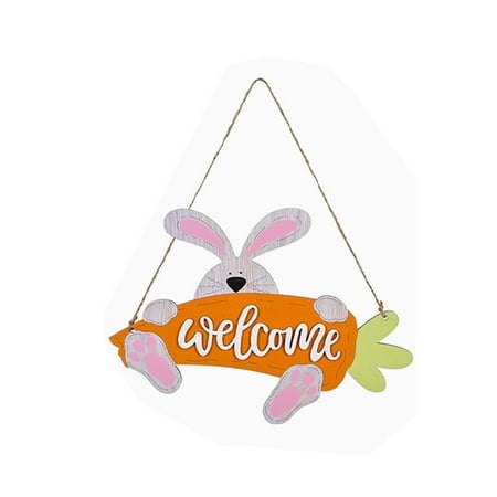 

Big Deals Items Dvkptbk Easter Wooden Rudolph Bunny Pendant Decoration