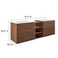 thumbnail image 3 of Modway Render Wall-Mount Bathroom Vanity in Walnut/White, 3 of 11