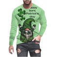 thumbnail image 2 of Amzcrzy Sudadera Para Hombre, Moda Para Hombre, Estampado, Cuello Redondo, Camiseta Casual, Manga Larga, Camiseta Verde, L, 2 of 5