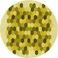 thumbnail image 1 of Ahgly Company Indoor Round Patterned Bold Yellow Area Rugs, 6' Round, 1 of 6