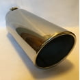 thumbnail image 2 of 4" Inlet x 6" Oulet x 18" Long Rolled Edge Polished Stainless Diesel Exhaust Tail Pipe Tip (Bolt On), 2 of 2