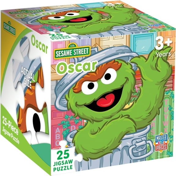MasterPieces Sesame Street Oscar The Grouch 25-Piece Jigsaw Puzzle for Kids - Fun & Educational
