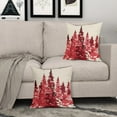 thumbnail image 3 of Christmas Tree Pillow Covers 18x18 Set of 2 Xmas Rustic Nature Themed Red Forest Decorative Outdoor Pillowcases Winter Gift Holiday Farmhouse Throw Cushion Case Decor for Couch Sofa Bed, 3 of 6