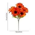 thumbnail image 4 of Vacemry Under $5 Artificial Sunflower Bouquet, Fall Thanksgiving Harvest Decoration, Realistic Cloth Fake Flowers for Potted Arrangement, Seasonal Home Table Centerpiece, Autumn Party Decor, 4 of 9