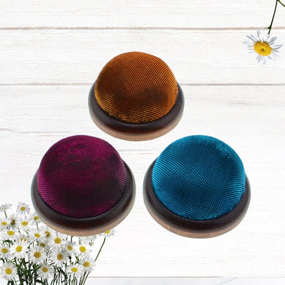 NUOLUX Pins Cushion 3Pcs Golden Red Blue for Sewing Needle Storage Square Fashion