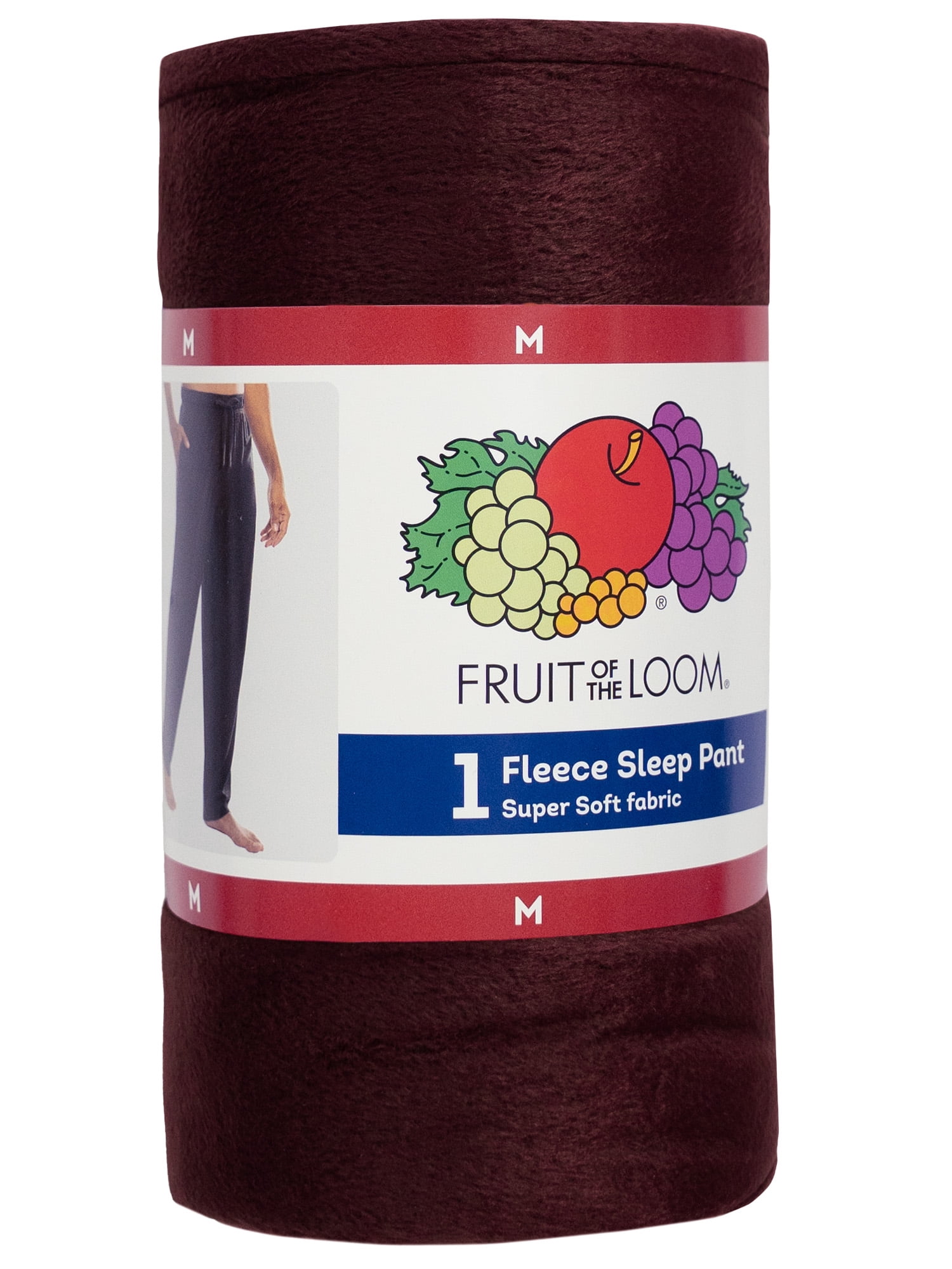 Fruit of the Loom Men's Microsueded Solid Fleece Sleep Pant, Sizes S-XL