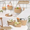thumbnail image 5 of Natubeau Hanging Storage Baskets, 3-Tier Wall Mount bags , Detachable Cotton Basket with 4 Hooks, over the Door Organizer for Bedroom, Living Room, Bathroom,Jute, 5 of 10