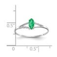 thumbnail image 4 of Auriga Fine Jewelry 14K White Gold Emerald Birthstone Ring for Women Size- 7, 4 of 6