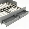 thumbnail image 3 of Twin to King Size Solid Wood Storage Bed Frame with No Box Spring, Gray for Bedroom, 3 of 20