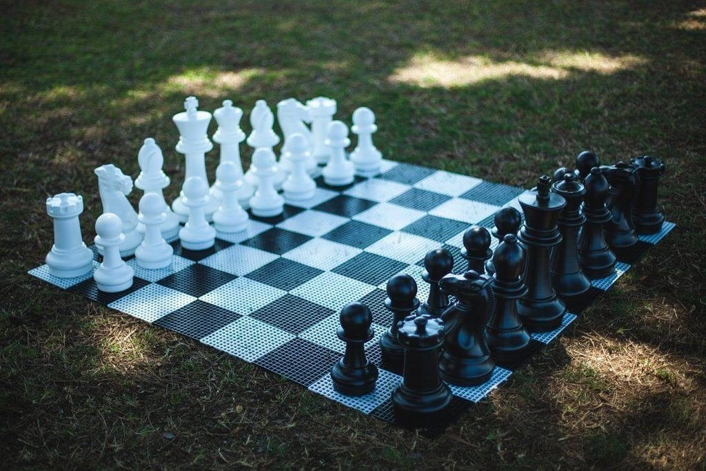MegaChess 16 Inch Plastic Giant Chess Set With Plastic Board
