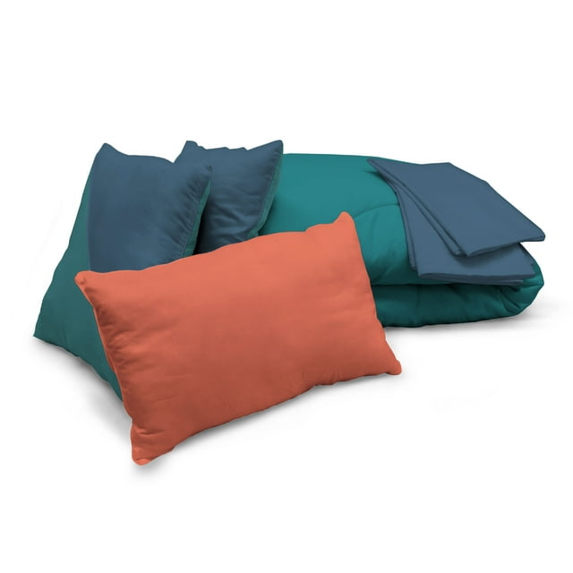 Set de Cama Spring Air Colors Turquesa/Blue Matri/Queen