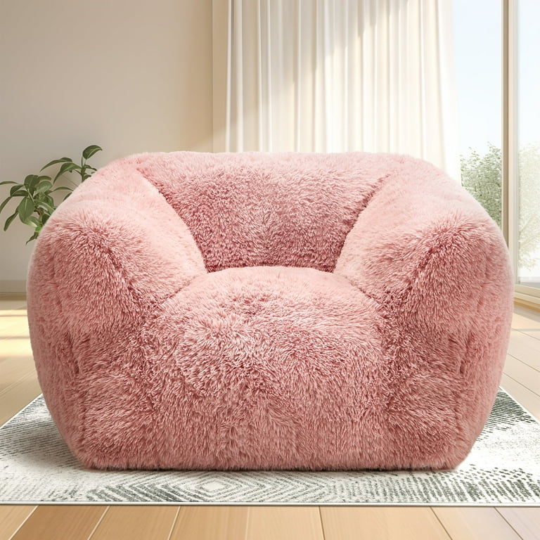 海外輸入、激レア】CASALIS Slumber Pouf ピンク HOMGUAVA Giant Bean Bag Chair for Adults, Plush Bean Bag Lazy Sofa