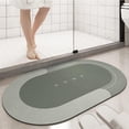 thumbnail image 1 of Modrnizd Magic Mat, Modernized Magic Mat Bathroom, Modernized Bath Mat, Bath Mats for Bathroom, Bathroom Mat Quick Dry, Non Skid Waterproof Comfort Standing Rugs (Green Oval, 23.6x35.4in), 1 of 7