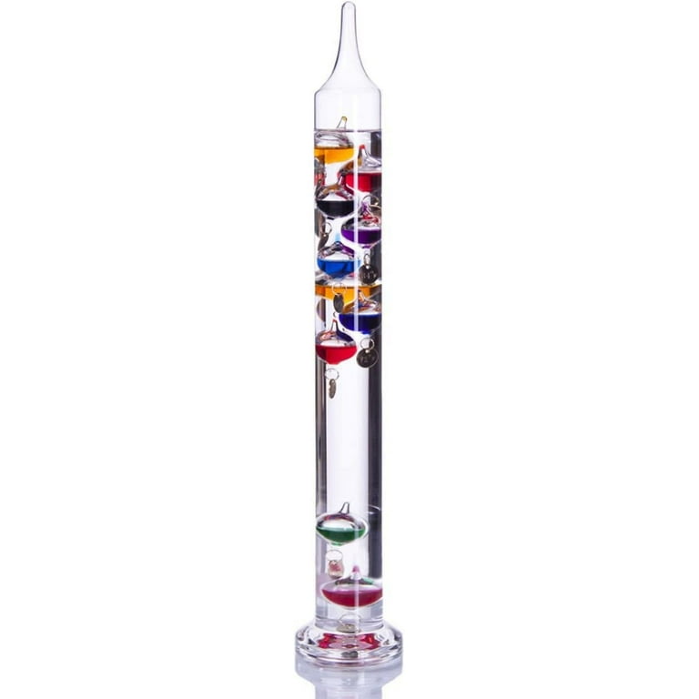 Classic Galileo Glass Indoor Thermometer 17 Inch, Decorative