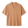 thumbnail image 6 of ZUKMRJPC Mens Short Sleeve T-Shirts V Neck Fashion Solid Color Summer Basic Tops Casual Loose Fit Sport Athletic Work Shirts, 6 of 7