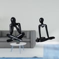 thumbnail image 2 of Escultura de figura de pensador abstracto, estatua decorativa coleccionable moderna, adorno para sala de estar, dormitorio, estantería, armario, decor, 2 of 8