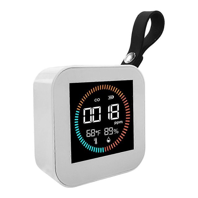 Mini Carbon Monoxide Detector CO Air Quality Portable Monitor HD LED Screen USB Charging for Indoor and Travel