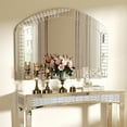 thumbnail image 4 of LUVODI Decorative Wall Mirror Frameless Beveled Glass Edge  Bathroom Mirror Arched 39x28in, 4 of 9