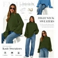 thumbnail image 5 of PRETTYGARDEN Fall Oversized Sweaters for Women Chunky Knit Long Sleeve Turtle Neck Pullover Tops Cozy Winter Clothing, 5 of 8