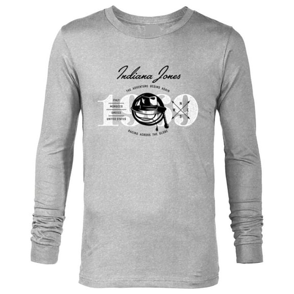 Lucasfilm Indiana Jones and the Dial of Destiny 1969 Begins - Long Sleeve T-Shirt for Men - Customized-Athletic Heather