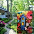 thumbnail image 4 of PHYHOO Welcome Lighted Garden Flag Birds House Garden Flags Double Sided, Solar sall Yard Flag, Lawn Home Spring Easter Decoration. White, 4 of 6