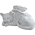 thumbnail image 1 of Lápida honoraria de la estatua del ángel del animal doméstico del gato conmemorativo del diseño, poliresina, piedra antiguaLápida sepulcral honoraria de la estatua del ángel del animal doméstico, 1 of 5
