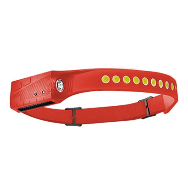 Linterna frontal COB+XPE de 600 mAh con inducción de onda y carga USB (rojo)